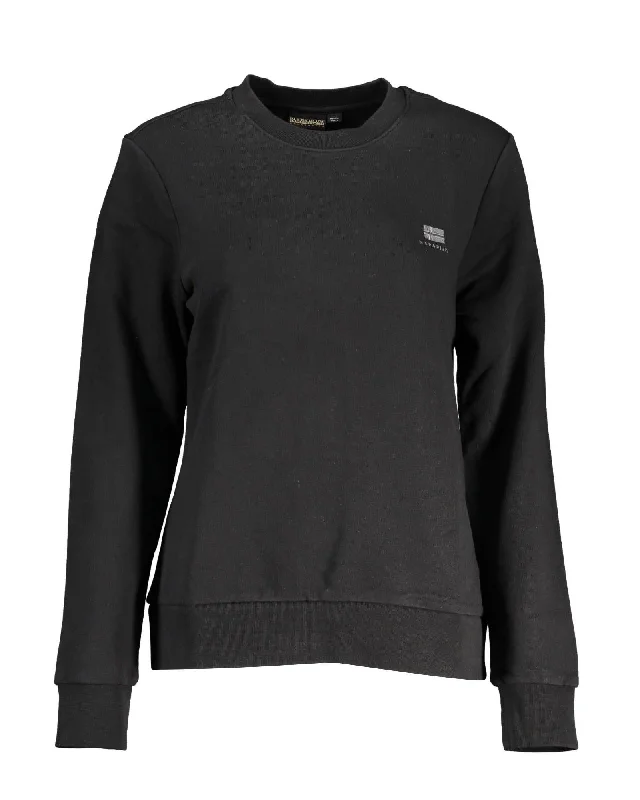 Free And Comfortable Napapijri Women's Black Cotton Sweater - S