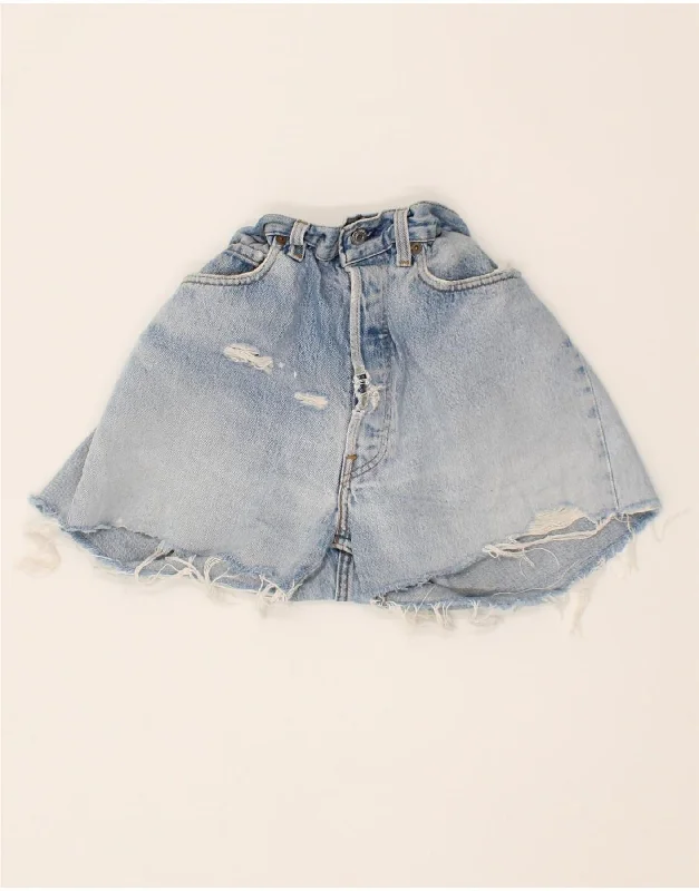 Design Must-have LEVI'S Womens Distressed Denim Shorts W28 Medium Blue