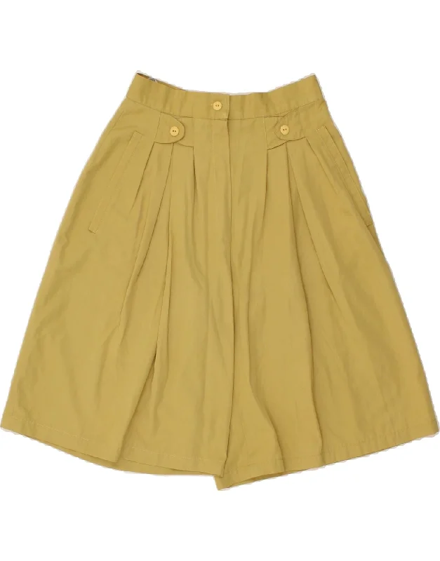 Casual Chic Wear VINTAGE Womens Wide Leg Casual Shorts W28 Medium Yellow