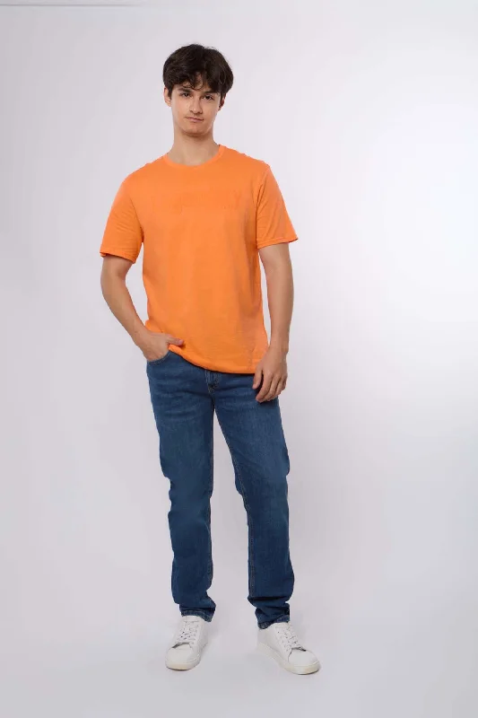 Personalized Series Men Denim Slim Straight Medium Indigo Wash