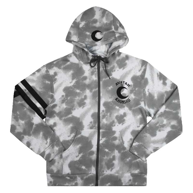 Soft Textures Avatar Of Khonshu Grey Tie Dye Hoodie