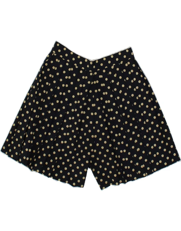 Sports Jacket VINTAGE Womens Pleated Casual Shorts W26 Small Black Polka Dot
