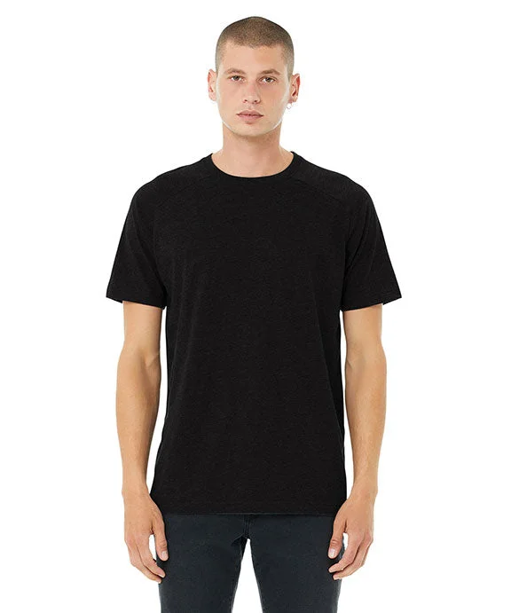 Fashionable Inner Wear 3201 - Bella + Canvas Mens Heather CVC Raglan T-Shirt | Black Heather
