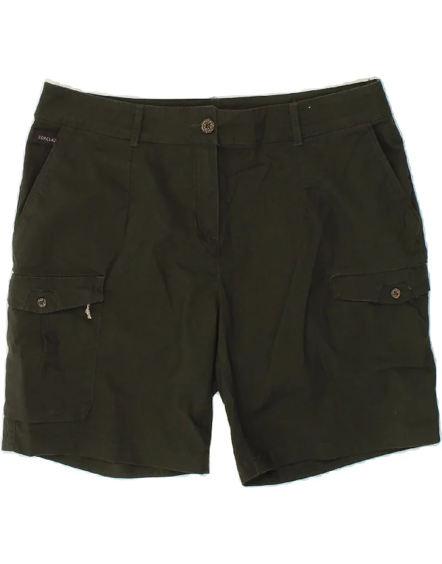 Romantic And Sweet DECATHLON Womens Cargo Shorts EU 44 XL W36 Green Cotton
