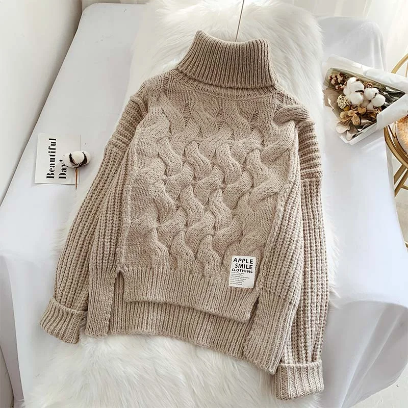Leisure Travel High neck short sweater for women  4916