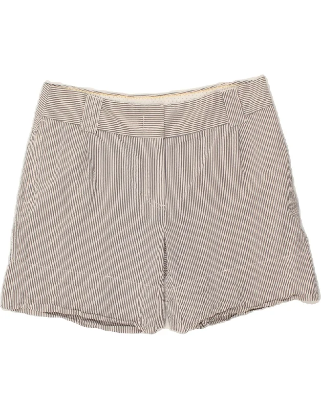 Youthful J. CREW Womens City Fit Chino Shorts US 6 Medium W32  Grey Striped Cotton