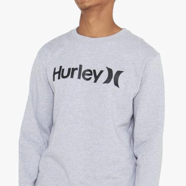 High-end Design Hurley Womens One And Only Crew Sweater Heather Grey