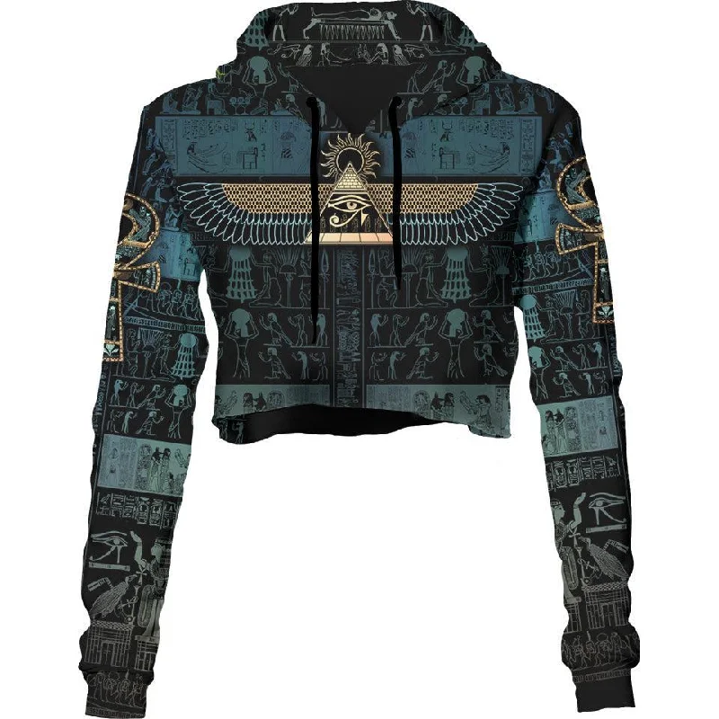 Free And Casual Eye of Ra Crop Hoodie