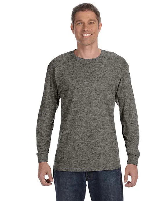 Street Fashion Style G5400 - Gildan Heavy Cotton™ Adult Long Sleeve T-Shirt | Graphite Heather