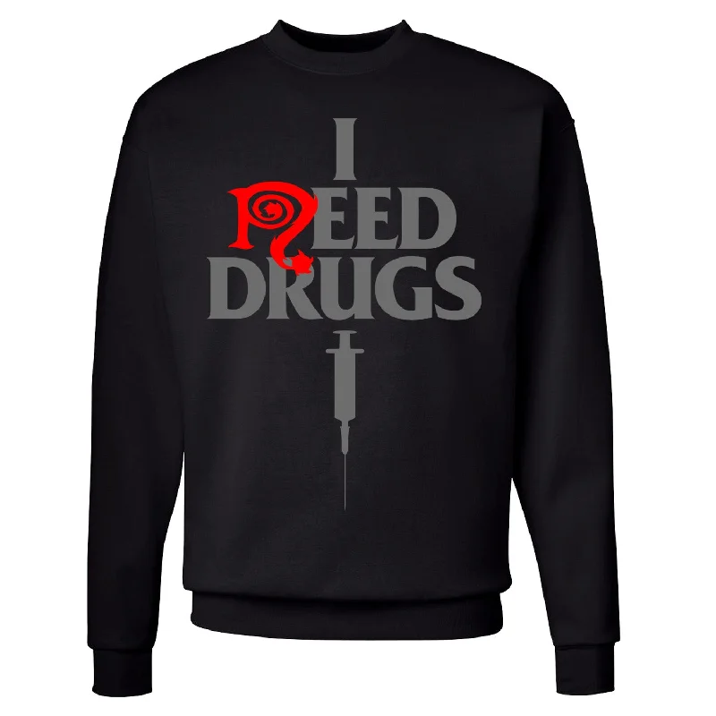 Versatile Itinerary Necro "I Need Drugs" Crewneck Sweatshirt