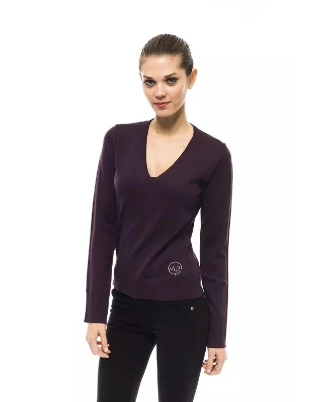 All-Day Comfort Montana Blu Women's Purple Wool Sweater - 46 IT