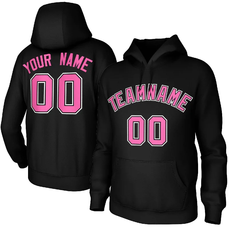 Party Wear Custom Black Pink-White Classic Style Pullover Sweatshirt Pullover Hoodie