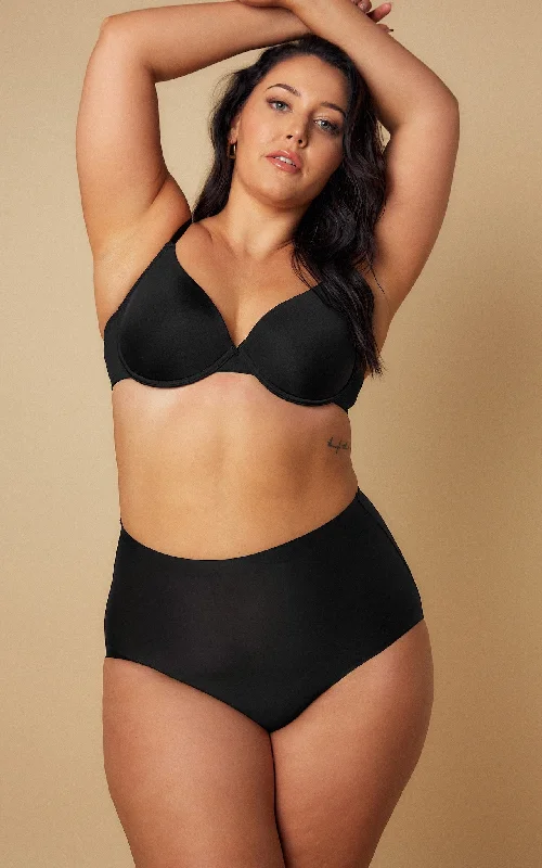 Sweet Girl Prielle Seamless High Waisted Full Briefs - Black