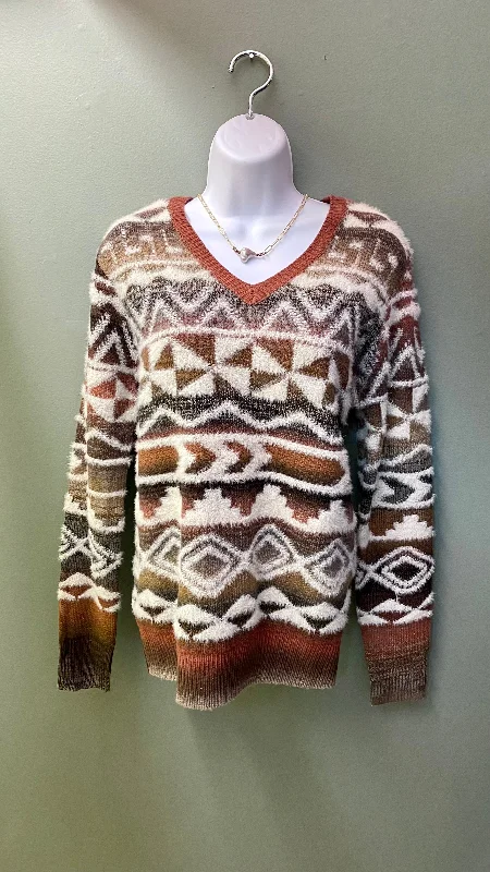 Soft Touch Charlie B Rustic Patterned Sweater