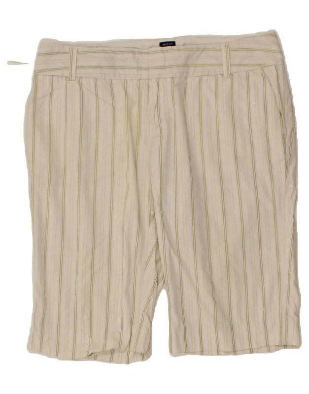Cozy Look GAP Womens Chino Shorts UK 16 Large W38  Beige Striped