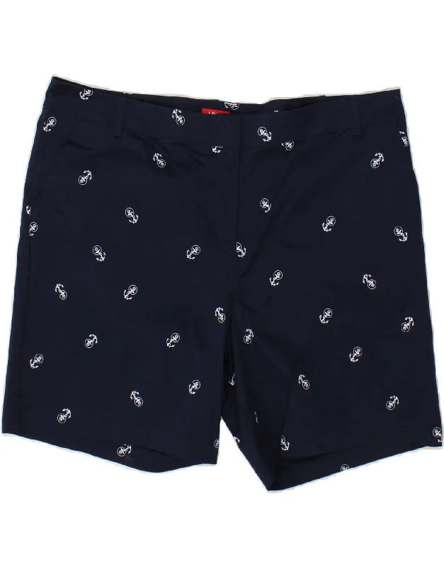 Hip-hop Style IZOD Womens Graphic Chino Shorts US 16 2XL W40 Navy Blue Spotted Cotton Hip-hop Style IZOD Womens Graphic Chino Shorts US 16 2XL W40 Navy Blue Spotted Cotton