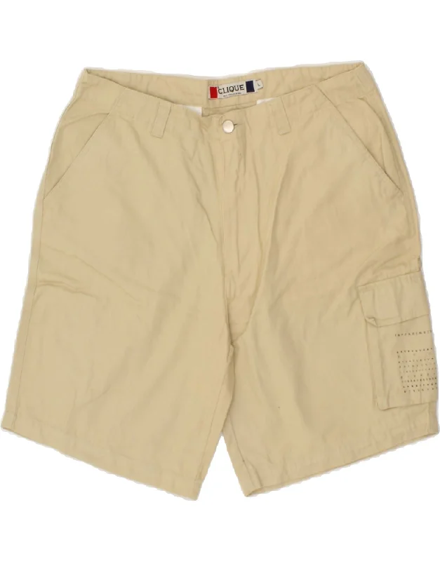 Cozy Fit Wear VINTAGE Womens Cargo Shorts Large W32 Beige Cotton
