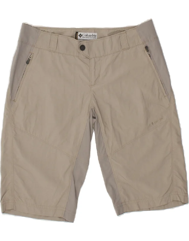 Versatile Wear COLUMBIA Womens Titanium Chino Shorts US 6 Medium W30 Grey Colourblock