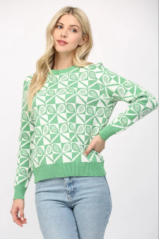 Retro Design Tennis Crewneck Sweater