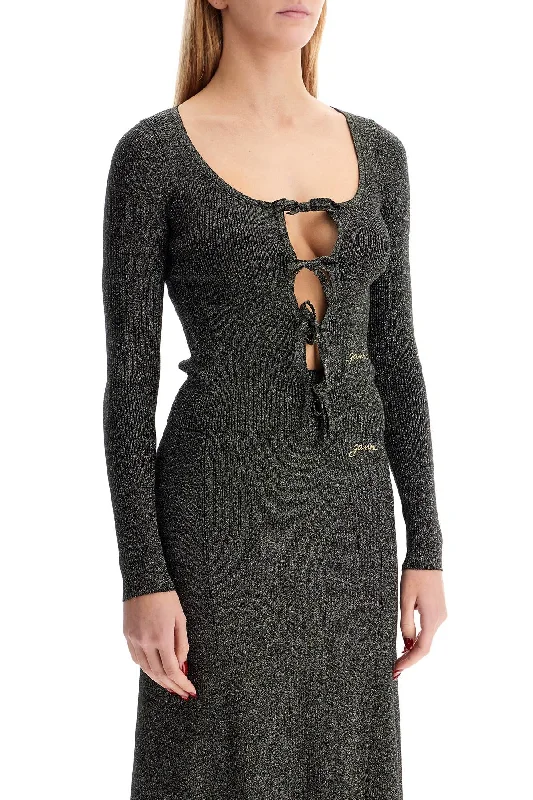 Trendy And Casual Ganni Lurex Knit Cardigan