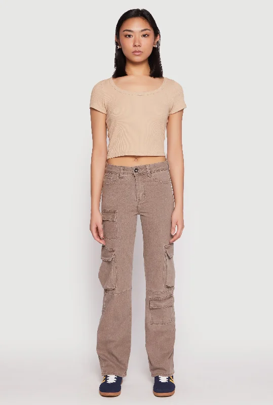 Sweet Style VIP Straight Leg Cargo Pocket Jeans