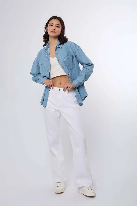 Simple And Comfortable Women Denim Jeans Regular Fit White