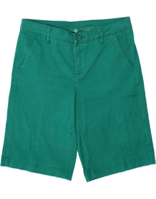 Layered Comfort UNITED COLORS OF BENETTON Womens Chino Shorts UK 8 Small W27 Green Cotton