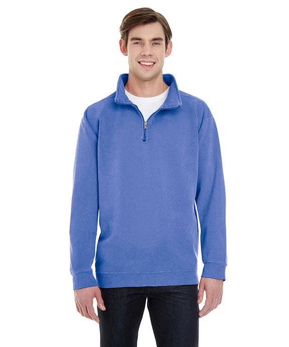 High-end Design 1580 - Comfort Colors Adult Quarter-Zip Sweatshirt | Flo Blue