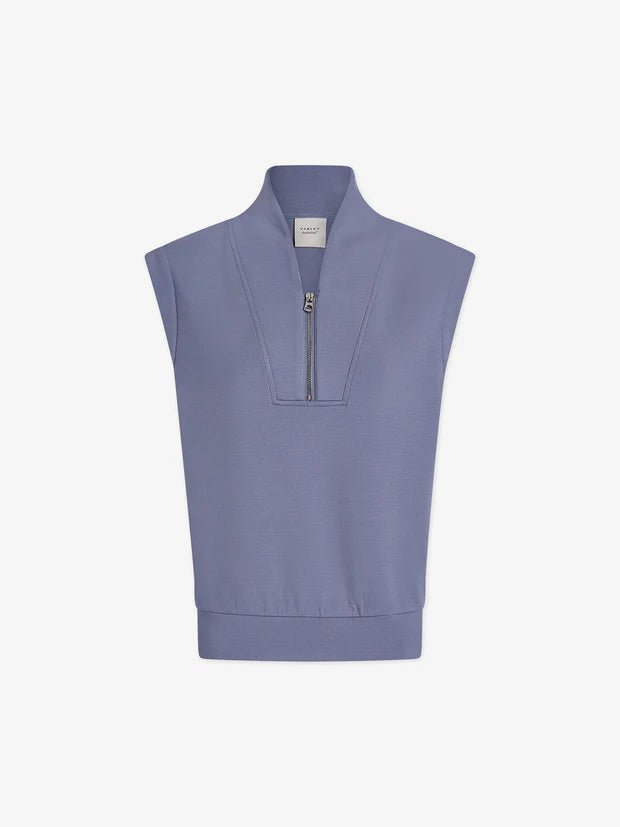 Classic And Versatile Loretta Half Zip Sweater Stone Blue