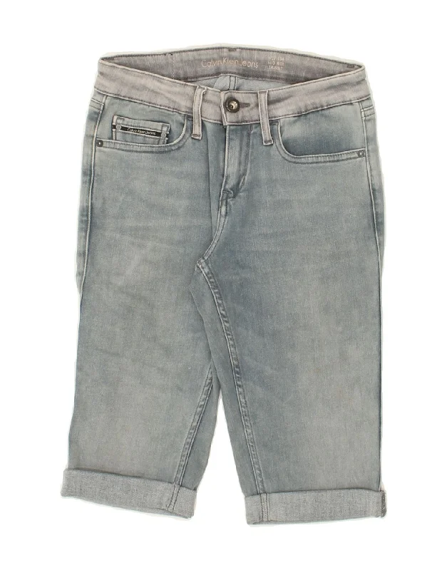 Sports Fashion CALVIN KLEIN Womens Mid Rise Skinny Denim Shorts W27 Small Blue Cotton Sports Fashion CALVIN KLEIN Womens Mid Rise Skinny Denim Shorts W27 Small Blue Cotton