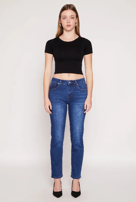 Romantic And Fresh WAX Whiskered Straight Jeans