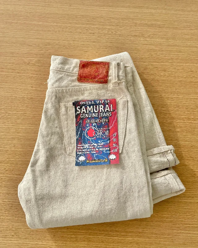 Leisure And Entertainment 18oz Japanese Organic Cotton Ecru Selvedge Denim - Slim Straight OW