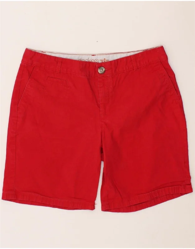 Fashionable and versatile DOCKERS Womens Chino Shorts US 10 Large W32  Red Cotton