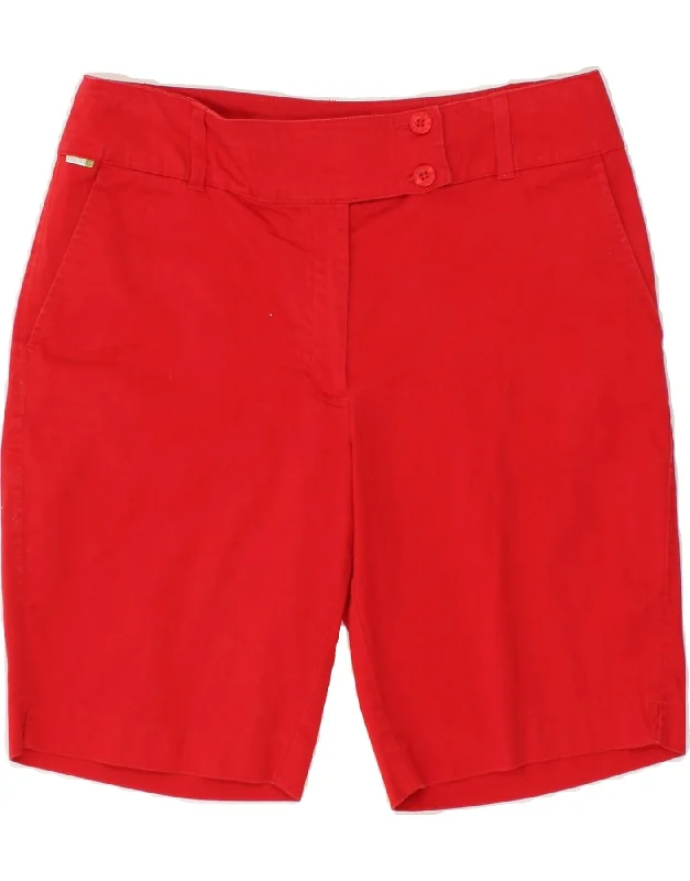 Simple Style IZOD Womens Chino Shorts US 8 Medium W32  Red Cotton