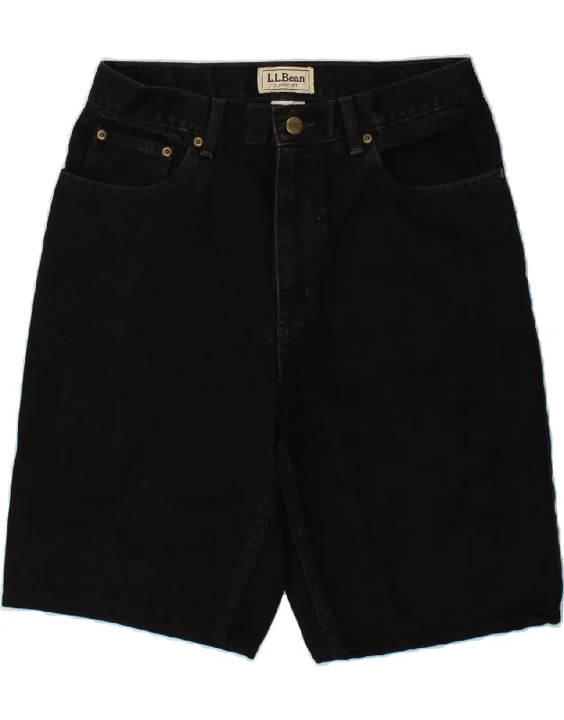 Exclusive Customization L.L.BEAN Womens High Waist Classic Fit Denim Shorts US 12 Large W30 Black Exclusive Customization L.L.BEAN Womens High Waist Classic Fit Denim Shorts US 12 Large W30 Black