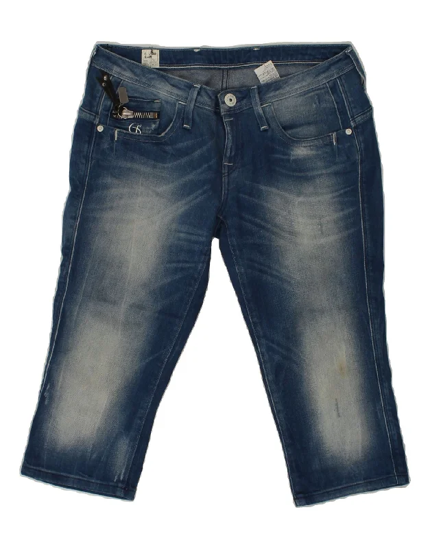 Soft Touch G-STAR Womens Bermuda Denim Shorts W28 Medium Navy Blue Cotton