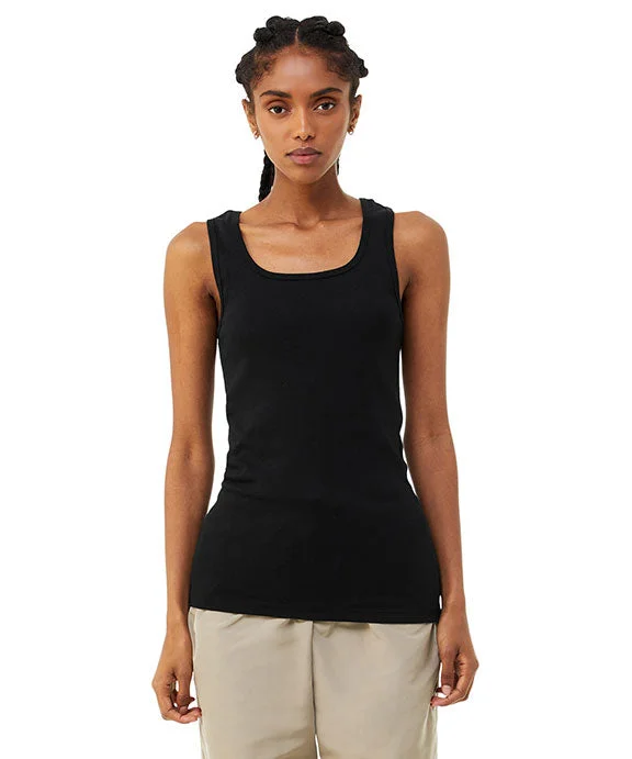 Celebrity Picks 1081 - Bella + Canvas Ladies Micro Ribbed Tank Top | Solid Black Blend Celebrity Picks 1081 - Bella + Canvas Ladies Micro Ribbed Tank Top | Solid Black Blend