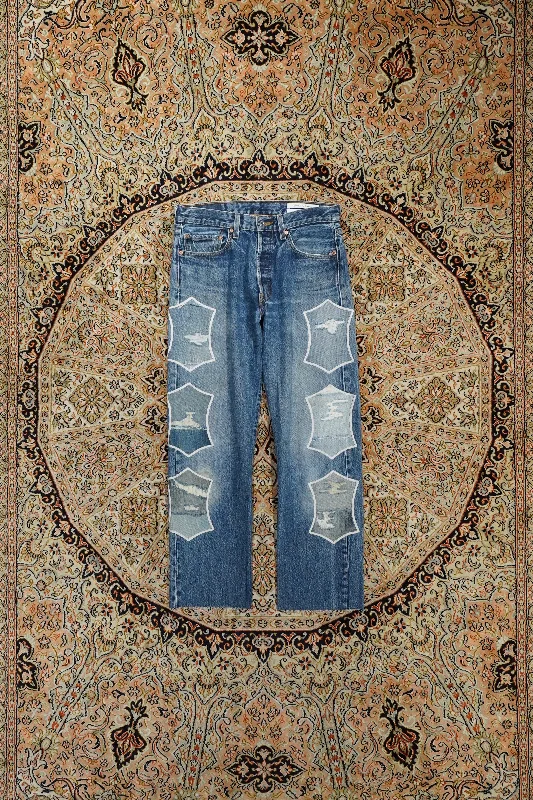 High-end Fabrics Children of the discordance NY: BORO PATCH DENIM TYPE B (BLUE)②