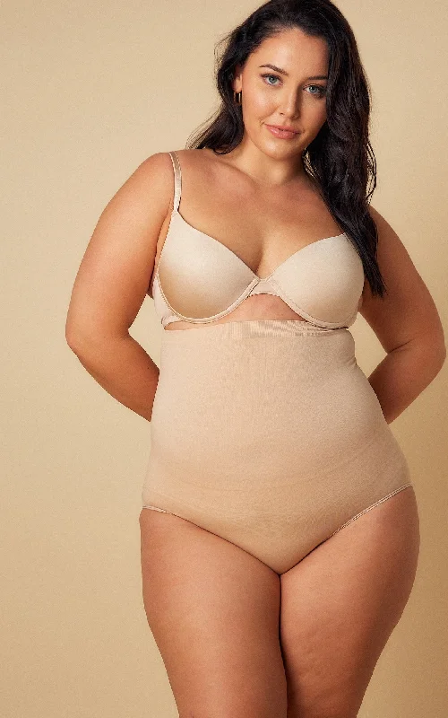 High-end atmosphere Mercury High Waisted Shapewear Briefs - Nude