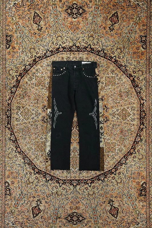 New Products Children of the discordance NY: VINTAGE ALL-AMERIKKAN DENIM PANTS (BLACK)①