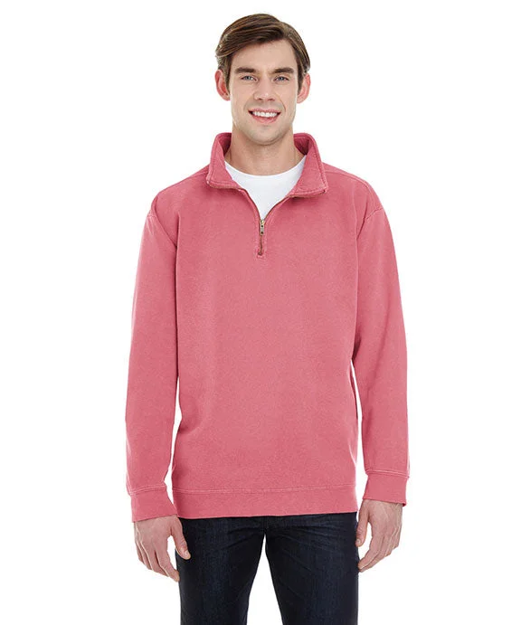 Fashion Elements 1580 - Comfort Colors Adult Quarter-Zip Sweatshirt | Crimson