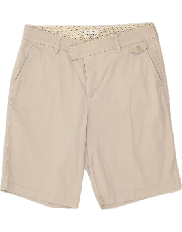 Street Cool DOCKERS Womens Curvy Mid Rise Chino Shorts US 14 XL W34 Beige Cotton