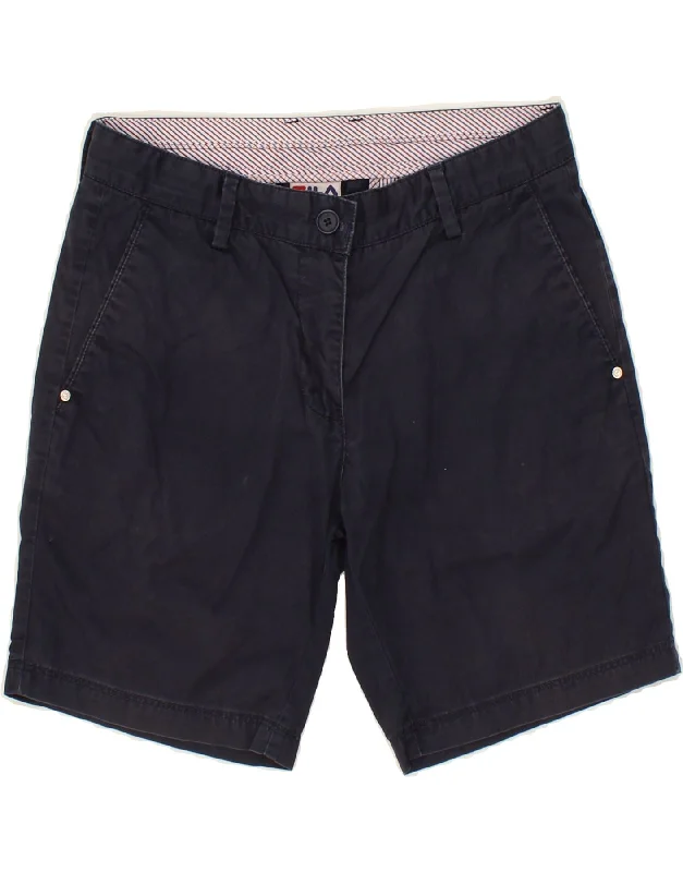 Creative Prints FILA Womens Chino Shorts EU 40 Medium W30 Navy Blue