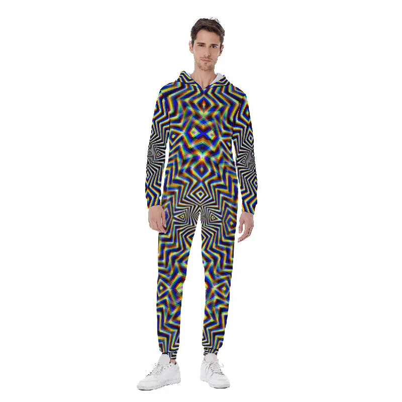 Comfortable Jackets Chromadelic Men's Hooded Jumpsuit / Bodysuit / Onesie