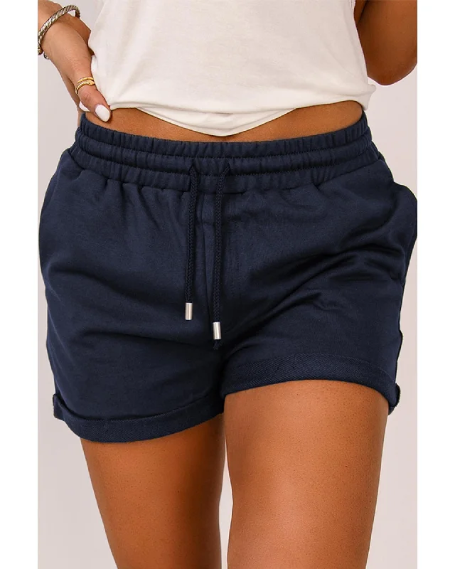Sports Functional Style Azura Exchange Tie Waist Lounge Shorts - M
