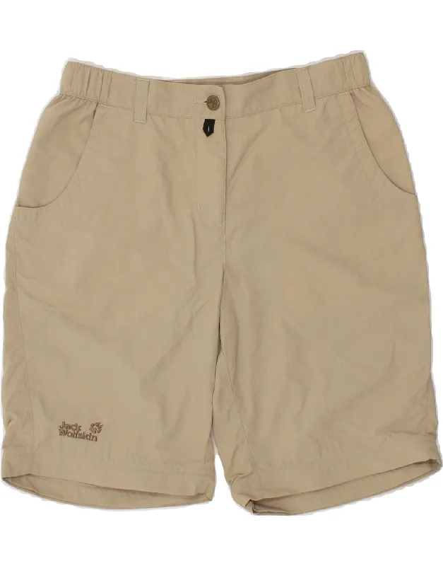 Stylish Wear JACK WOLFSKIN Womens Casual Shorts UK 12/14 Medium W32 Beige Polyester