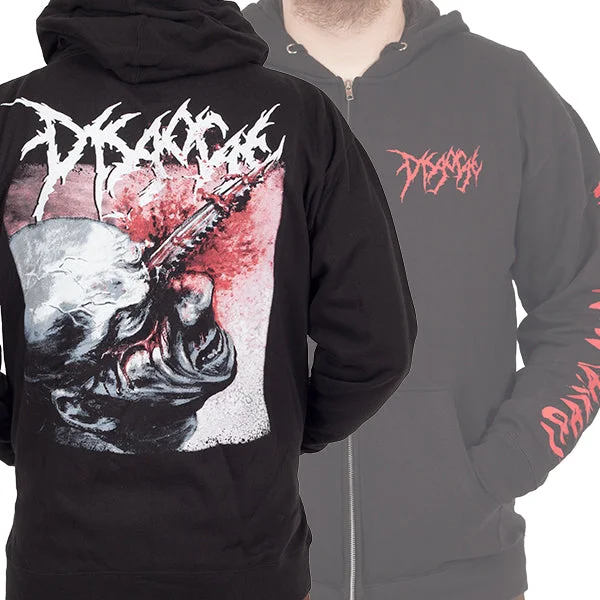 Celebrity Style Disgorge "Cranial Impalement" Zip Hoodie