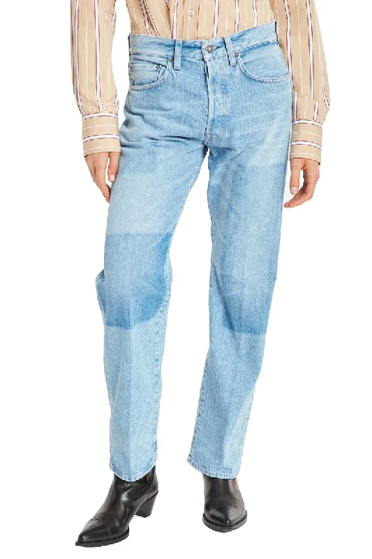 Comfy Pants Denim Pant With Washed Patches