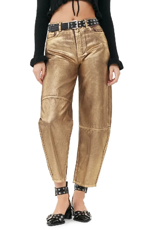 Comfortable Jackets Gold Foil Stary Jeans