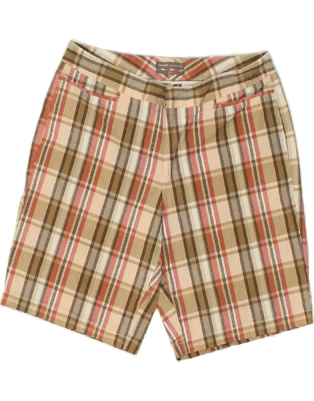 Spiritual Vitality DOCKERS Womens Casual Shorts US 12 Large W32 Beige Check Cotton
